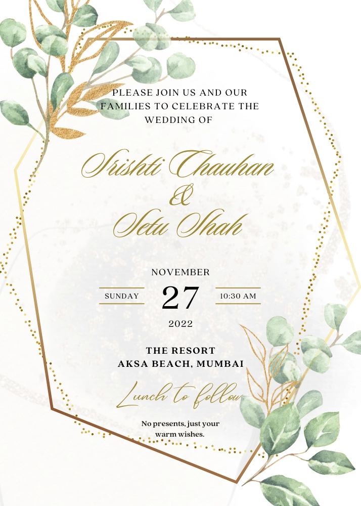 Srishti and Setu's Wedding Invite